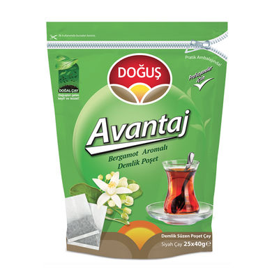  Doğuş Avantaj Bergamot Aroma Demlik Poşet Çay 40 gr 25 Adet