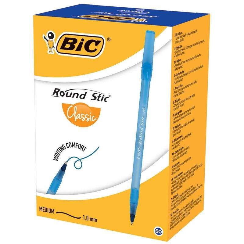 Bic Round Stic 60'Lı Mavi Tükenmez Kalem