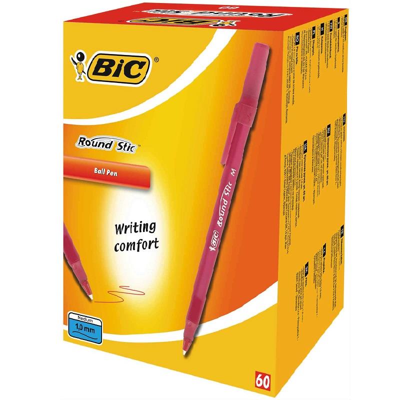 Bic Round Stic 60'Lı Kırmızı Tükenmez Kalem