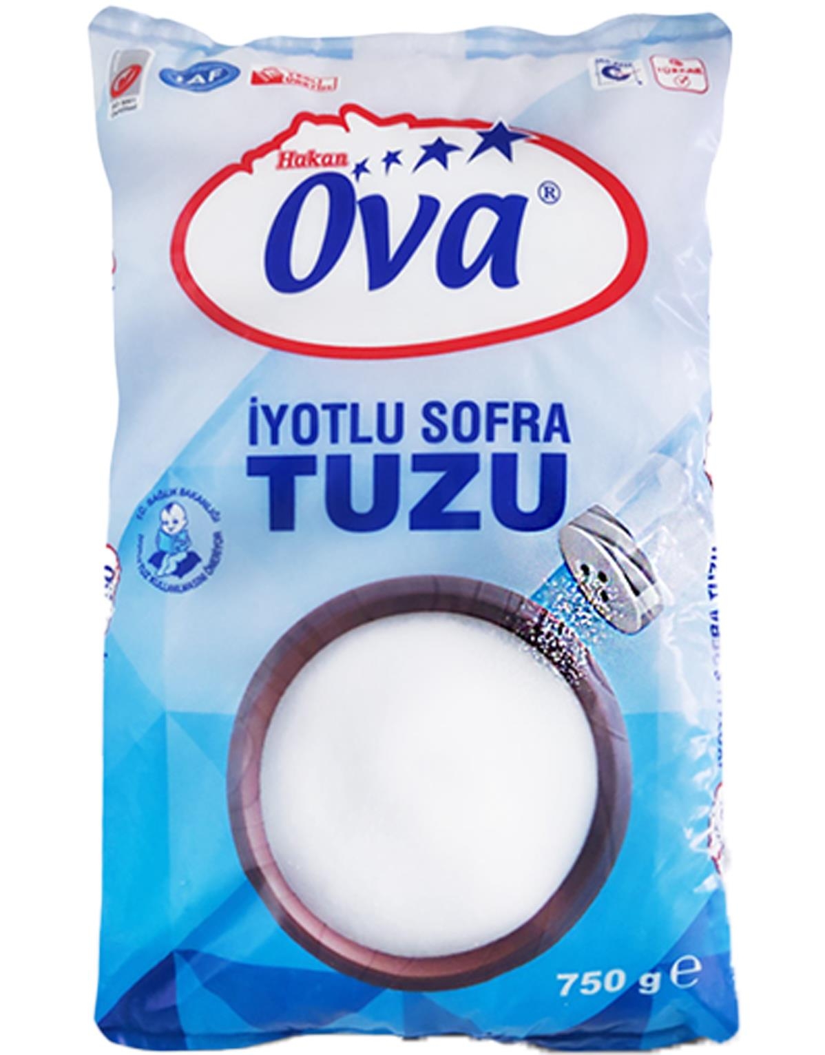 Ova İyotlu Sofra Tuzu 750 Gr