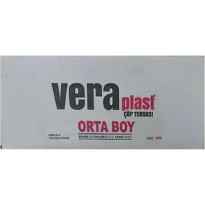 Vera Plast Orta Boy Çöp Torbası 50 Adet Siyah 55 x 60 c