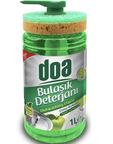 Doa Sıvı Bulaşık Deterjanı Süngerli Elma Kokulu 1000 Ml